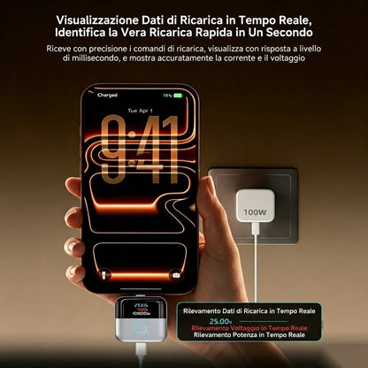 Voltia — Adattatore Ricarica 140W con Display e Spegnimento Automatico